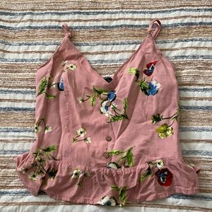 Pink Floral Summer Shirt